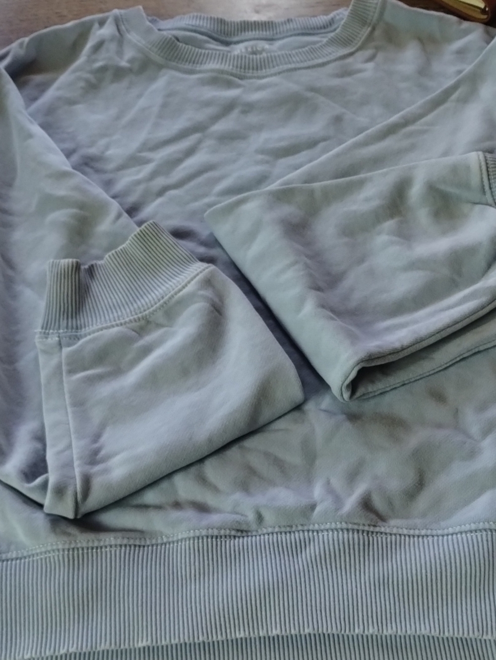 American Eagle Outfitters Women's Pale Blue Crewneck Sweater